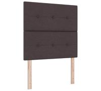 vidaXL Juego de Cama Contemporáneo con Cabecero Alto Marrón Oscuro Madera Muebles de Interior Elegantes Estructura de Dormitorio Montada en la Pared Decoraciones Modernas Ahorra Espacio