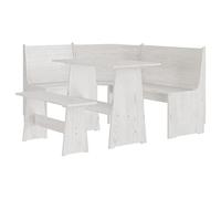 vidaxl Juego de comedor REINE 3 pzas madera maciza de pino blanco