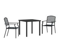 vidaXL Juego de Comedor de Jardín de 3 Piezas de Acero Antracita