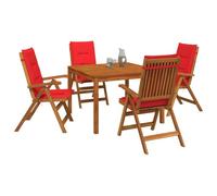 vidaXL Juego de Comedor de jardín de 5 Piezas 5 uds. Natural