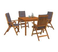 vidaXL Juego de Comedor de jardín de 5 Piezas 5 uds. Natural