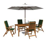 vidaXL Juego de Comedor de jardín de 5 Piezas Natural
