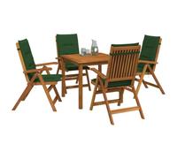 vidaXL Juego de Comedor de jardín de 5 Piezas Natural