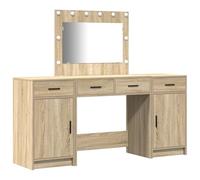 vidaXL Juego de Comedor de Madera Elaborada Roble de Sonoma con Sillas Mesa Moderna Elegante para el Hogar Muebles Fáciles de Ensamblar Diseño Espacioso y Versátil para Familias Calidad Artesanal con