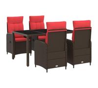 vidaXL Juego de Comedor para Exteriores 5 uds. ratán sintético