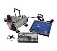vidaXL Juego de Compresor de Aerógrafo con 2 Pistolas Kit Heramienta Pintura