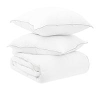 vidaXL Juego de Edredón Blanco 260 x 240 cm Poliéster, Bambú