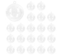 vidaXL Juego de Esferas de Navidad 100 pcs Ø 10 cm, Adornos navideños Transparentes, esferas Festivas, Bolas Modernas, toques Elegantes, Ornamentos Minimalistas