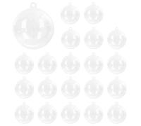 vidaXL Juego de Esferas de Navidad 50 pcs Ø 5 cm, Adornos navideños Transparentes, esferas Festivas, Bolas Modernas, toques Elegantes, Ornamentos Minimalistas