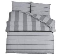 vidaXL Juego de Funda nórdica algodón Gris 200x200 cm