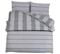 vidaXL Juego de Funda nórdica algodón Gris 200x220 cm