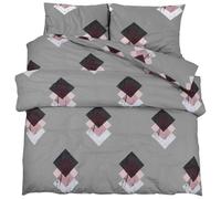 vidaXL Juego de Funda nórdica algodón Gris 225x220 cm