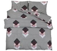 vidaXL Juego de Funda nórdica algodón Gris 225x220 cm