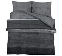 vidaXL Juego de Funda nórdica algodón Gris Oscuro 135x200 cm