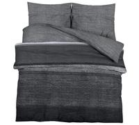 vidaXL Juego de Funda nórdica algodón Gris Oscuro 200x200 cm