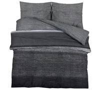 vidaXL Juego de Funda nórdica algodón Gris Oscuro 220x240 cm