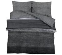 vidaXL Juego de Funda nórdica algodón Gris Oscuro 260x220 cm
