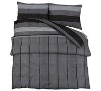 vidaXL Juego de Funda nórdica algodón Gris Oscuro 260x220 cm