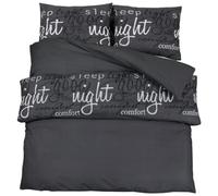 vidaXL Juego de Funda nórdica algodón Negro 200x220 cm