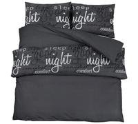 vidaXL Juego de Funda nórdica algodón Negro 220x240 cm