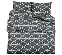 Juego de funda nórdica algodón gris 200x220 cm