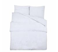 vidaXL Juego de Funda Nórdica Sábana Cama Dormitorio Adorno Dormir Decoración Edredón Habitación Casa Hogar Algodón Blanco 155x220 cm