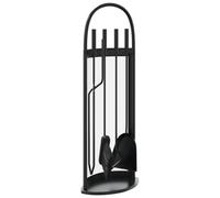vidaXL Juego de Herramientas para Chimenea de 5 Piezas, 23 x 15 x 66 cm, Acero