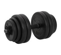 vidaXL Juego de mancuernas 2x15 kg