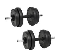vidaXL Juego de Mancuernas 14 Piezas 20 kg Pesas Fitness Musculación Gimnasio