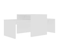 vidaXL Juego de mesas auxiliares mesita lateral para salón Contrachapada Blanco 100x48x40 cm
