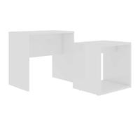 Rogal Juego De Mesas De Centro Aglomerado Blanco 48x30x45 Cm Rogal