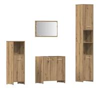 vidaXL Juego de Muebles baño 4 Piezas Madera ingeniería Roble Artisan