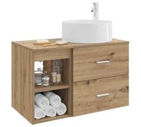 vidaXL Juego de Muebles de baño 2 pcs Roble Artesanal,