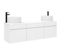 vidaXL Juego de Muebles de Baño 3 uds. Blanco 49 x 44,5 x 66 cm
