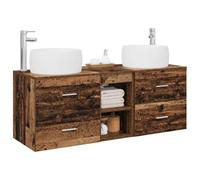 vidaXL Juego de Muebles de baño 3 uds. Madera Envejecida