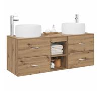 vidaXL Juego de Muebles de baño 3 uds. Roble Artisan