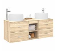 vidaXL Juego de Muebles de baño 3 uds. Roble Sonoma