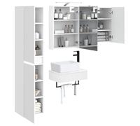 vidaXL Juego de Muebles de baño 5 pcs Blanco,