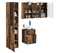 vidaXL Juego de Muebles de Baño 5 pcs Madera Envejecida,