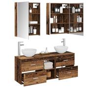 vidaXL Juego de Muebles de Baño 5 pcs Madera Envejecida,