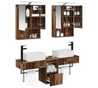 vidaXL Juego de Muebles de Baño 5 pcs Madera Envejecida,
