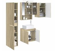 vidaXL Juego de Muebles de Baño 5 pcs Roble Sonoma 50 x 14,5 x 70 cm,