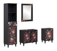 vidaXL Juego de Muebles de Baño con cajón 4 pcs Madera de Mango Maciza, Baño, diseños Modernos para Espacios Minimalistas, mostrando características innovadoras y diseños Elegantes para Cada hogar