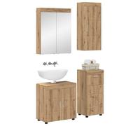 vidaXL Juego de Muebles de baño con cajón Tulum Roble Artesanal, Armario de baño Moderno, solución de Almacenamiento Duradera, Mueble práctico, diseño Compacto, Organizador Elegante, ahorrador de