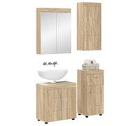 vidaXL Juego de Muebles de baño con cajón Tulum Roble Sonoma, Armario de baño Moderno, solución de Almacenamiento Duradera, Mueble práctico, diseño Compacto, Organizador Elegante, ahorrador de