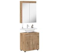 vidaXL Juego de Muebles de baño con Estante Tulum Roble Artesanal, Armario de baño Moderno, solución de Almacenamiento Duradera, Mueble práctico, diseño Compacto, Organizador Elegante, ahorrador de