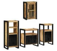 vidaXL Juego de muebles de baño: soluciones para almacenar, decorar el hogar, armario de pared, organización de estilo rústico moderno