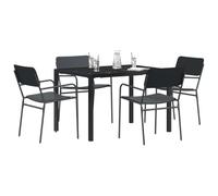 vidaXL Juego de Muebles de Exterior 5 uds. Gris Antracita Acero