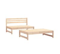 Vidaxl juego de muebles de jardín 2 piezas madera maciza de pino