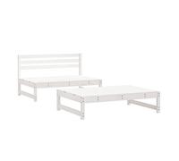 Vidaxl juego de muebles de jardín 2 piezas madera maciza pino blanco